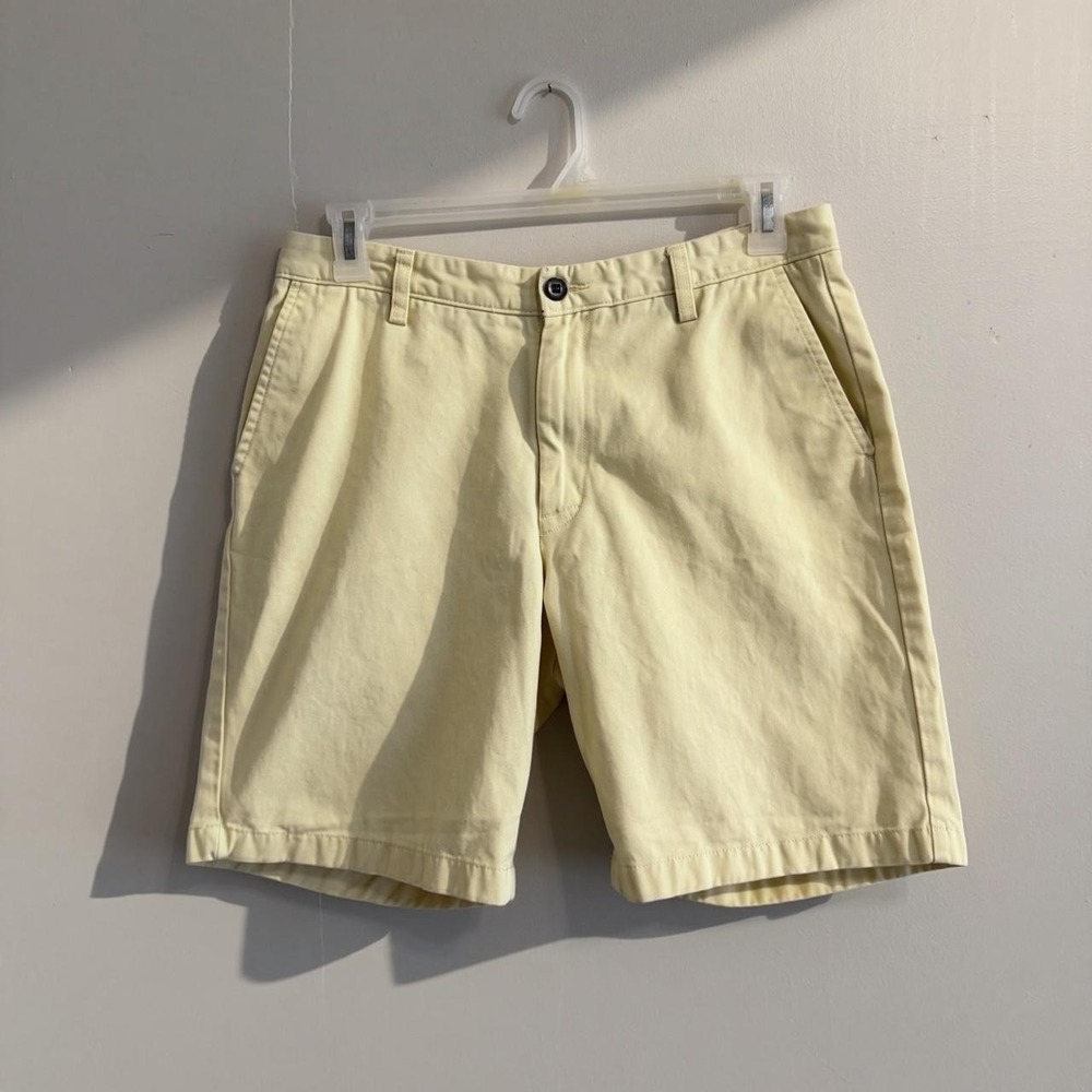 Nautica Butter Yellow Flat Front Chino Shorts